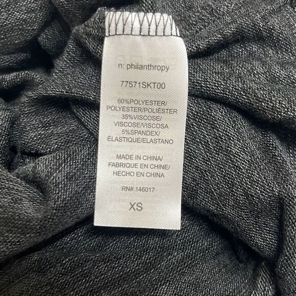 Revolve n:philanthropy Electra Mini Dress Charcoal One Shoulder High Neck XS NWT - Picture 12 of 15